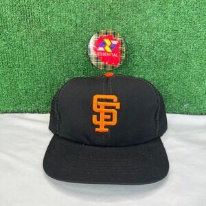 Vintage 1980s San Francisco Giants Mesh Snapback Hat MLB